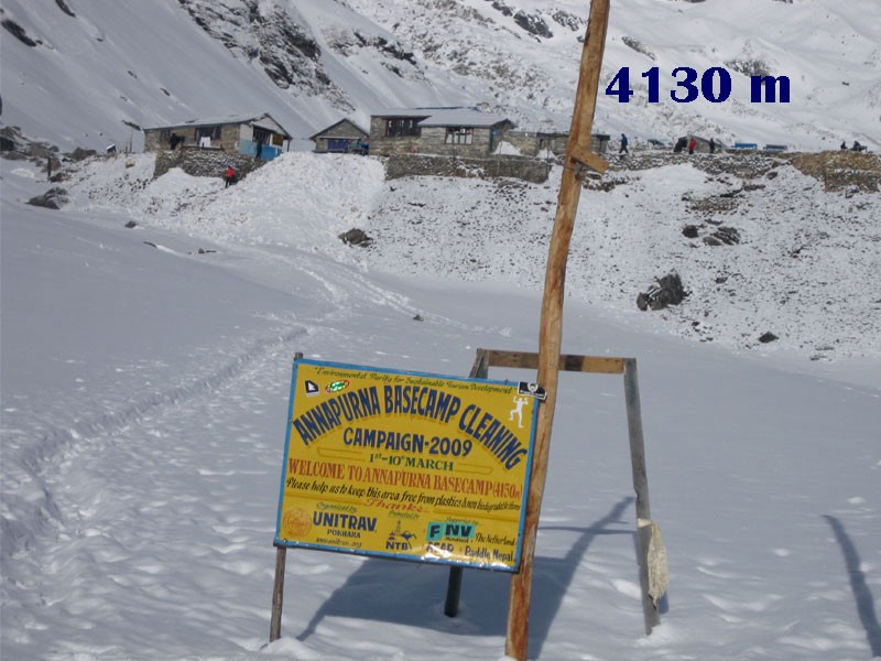 Annapurna Base Camp Trek Elevation 